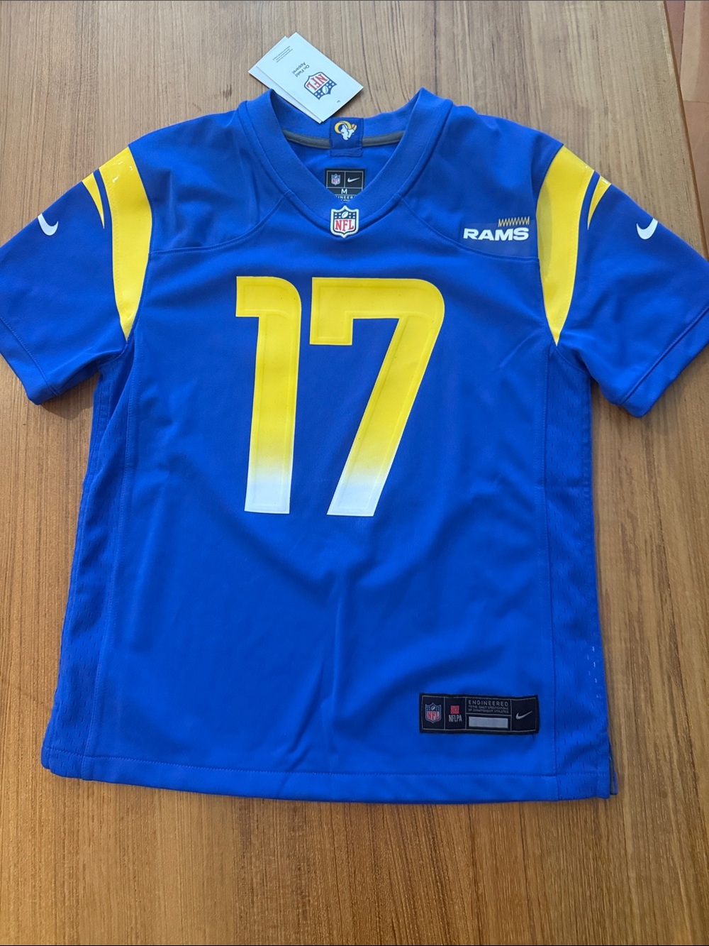 Puka Nacua Blue Game Jersey, size Youth Medium — NWT